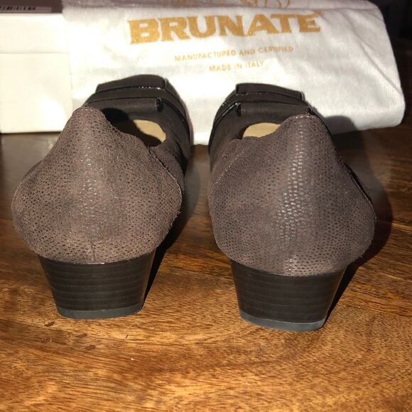 Brunate Gray Suede Iguano Moro Softlack Women’s low heels size 38 (US size 7) - Picture 4 of 10